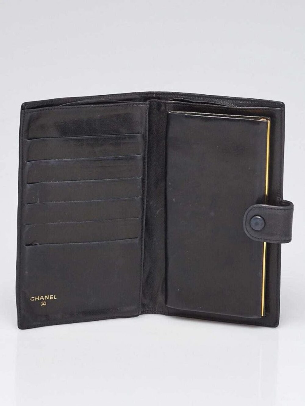 Chanel Black Lambskin Leather CC French Purse Wallet - Picture 2 of 6